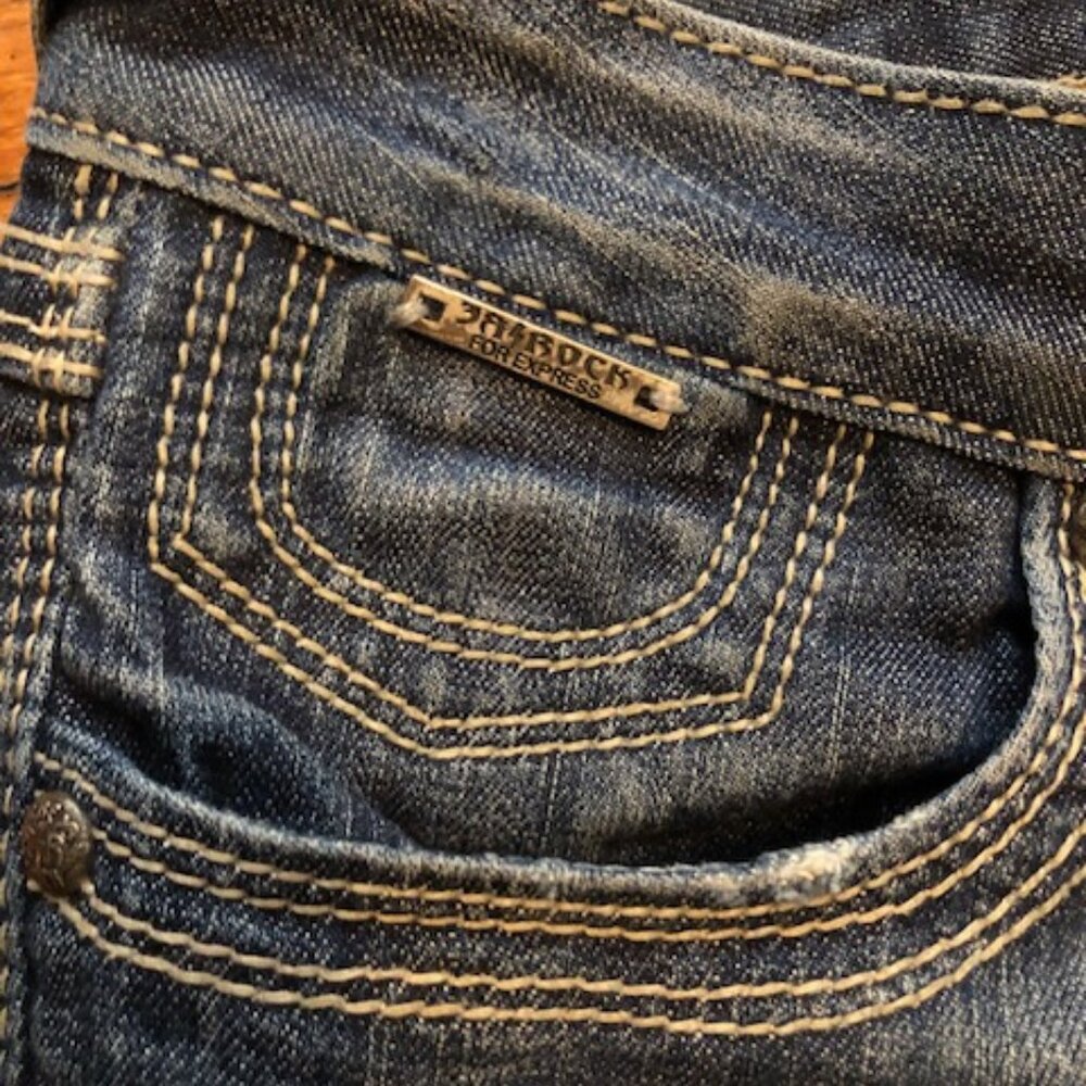 Rerock Express Barely Boot Cut Jeans Size 8l - image 2